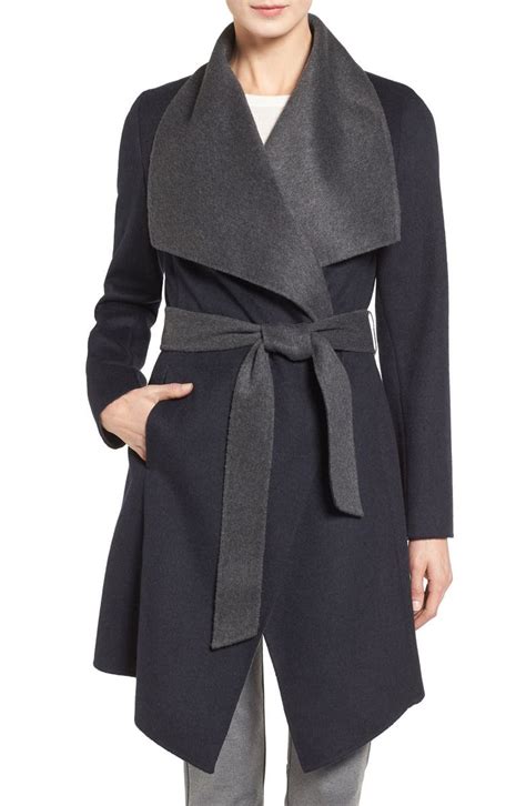 michael michael kors double face wool blend wrap coat|Double Face Wool Blend Coat .